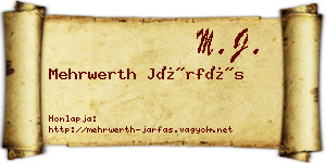 Mehrwerth Járfás névjegykártya